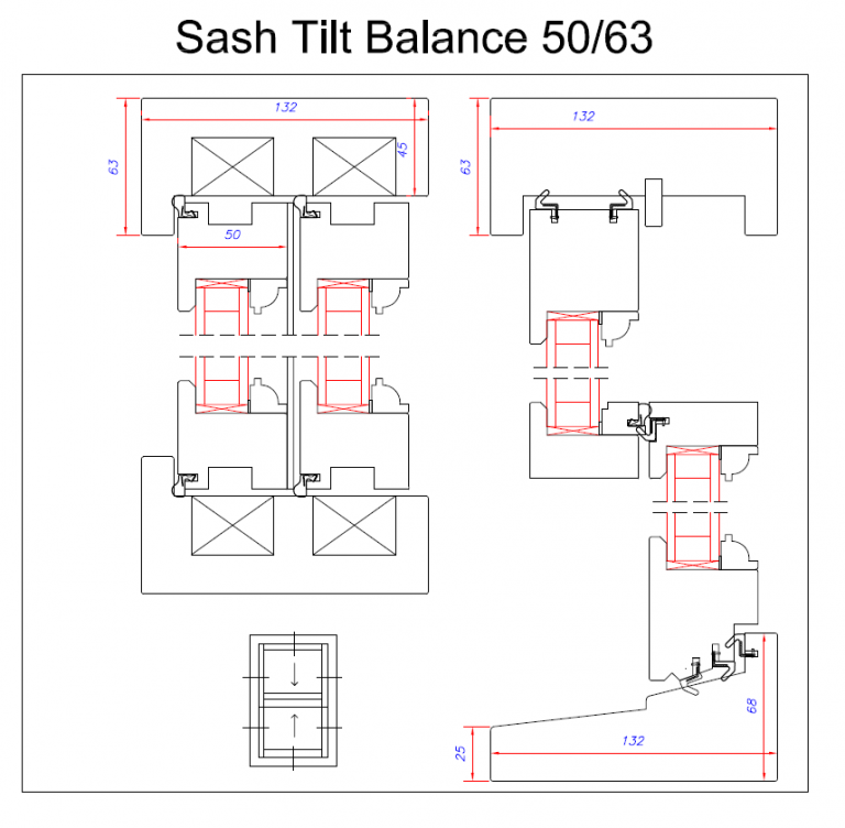 Sash Tilt Balance 50-63